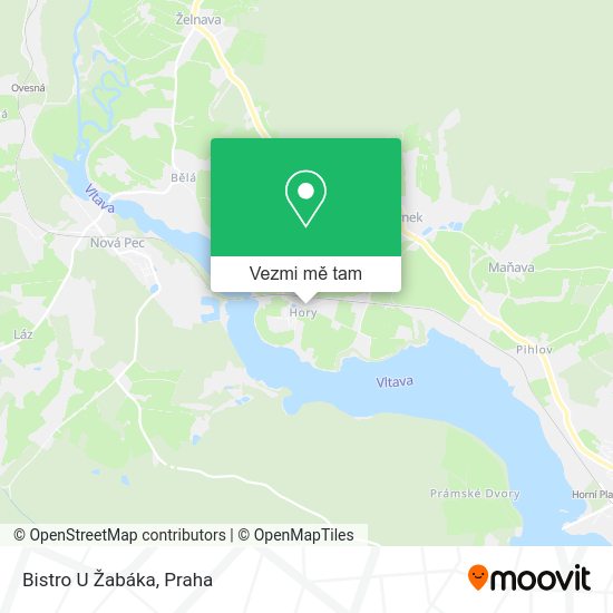 Bistro U Žabáka mapa