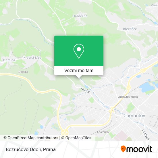 Bezručovo Údolí mapa