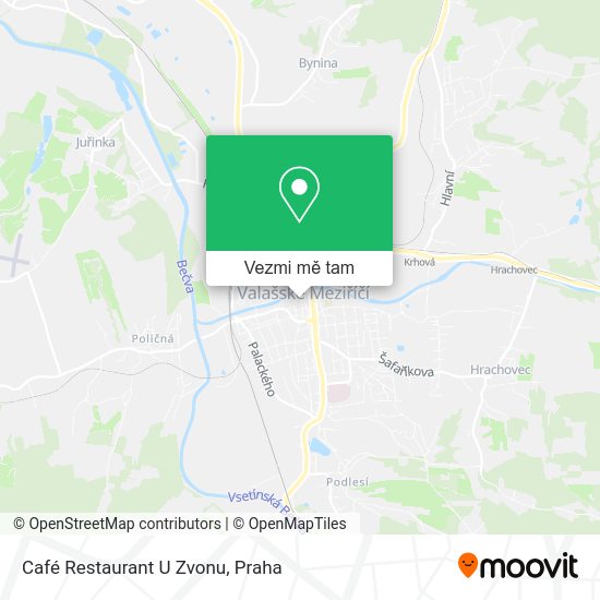 Café Restaurant U Zvonu mapa