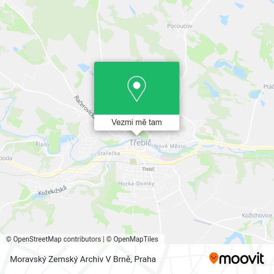 Moravský Zemský Archiv V Brně mapa