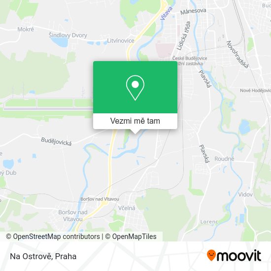 Na Ostrově mapa