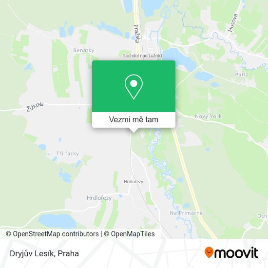 Dryjův Lesík mapa