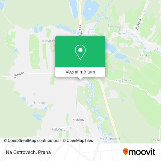 Na Ostrovech mapa