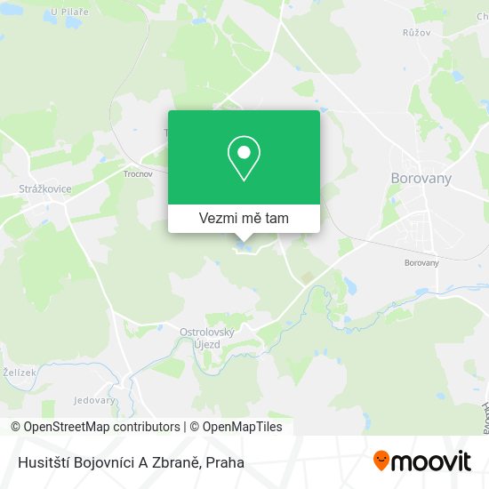 Husitští Bojovníci A Zbraně mapa