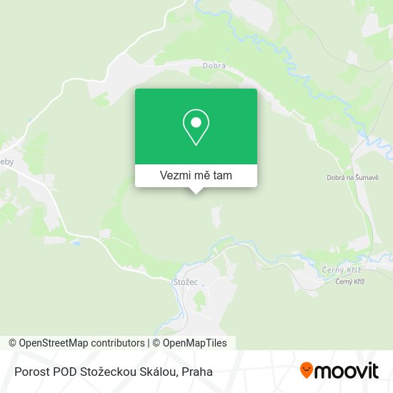 Porost POD Stožeckou Skálou mapa