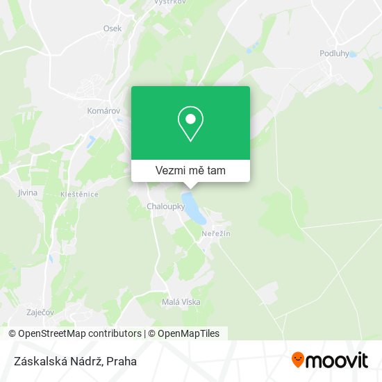 Záskalská Nádrž mapa