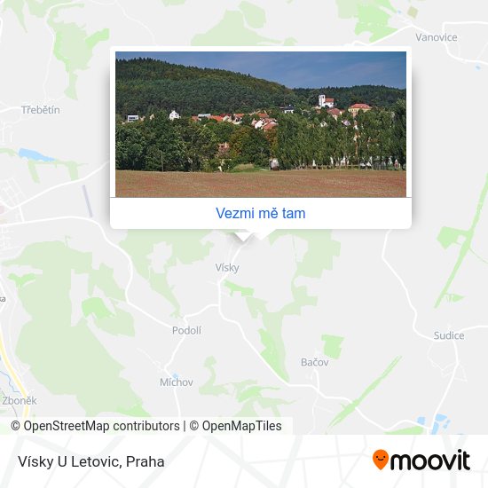 Vísky U Letovic mapa
