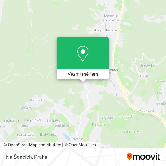 Na Šancich mapa