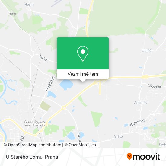 U Starého Lomu mapa