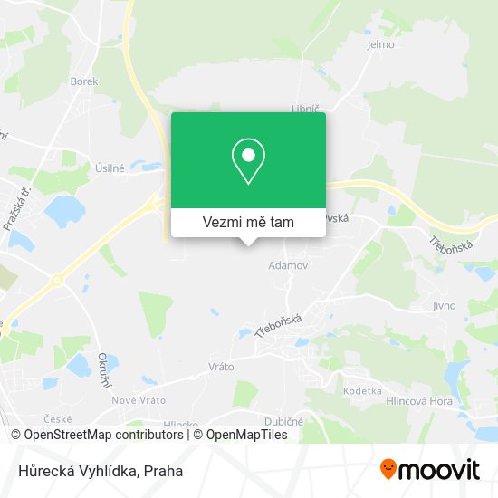 Hůrecká Vyhlídka mapa