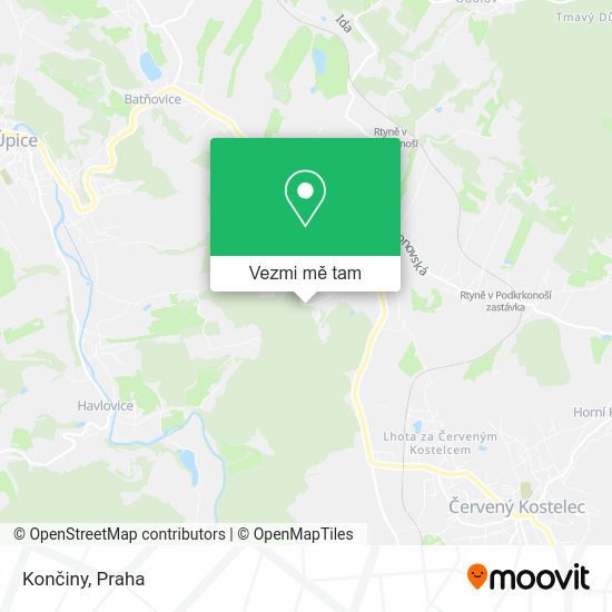 Končiny mapa