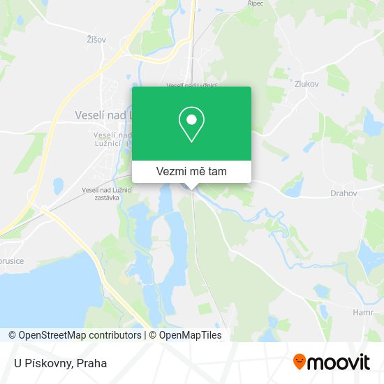 U Pískovny mapa