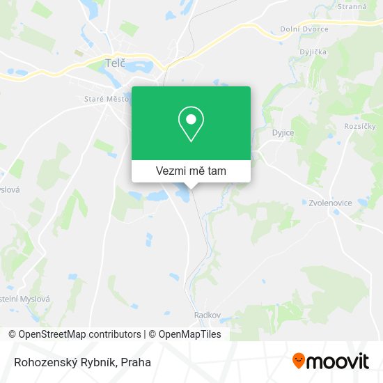 Rohozenský Rybník mapa