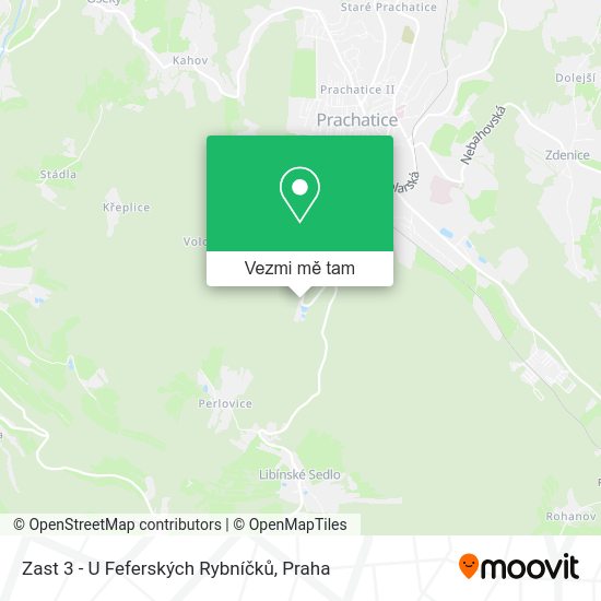 Zast 3 - U Feferských Rybníčků mapa