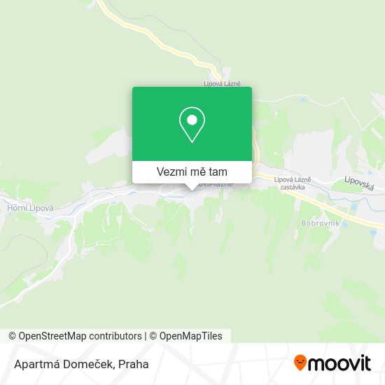 Apartmá Domeček mapa