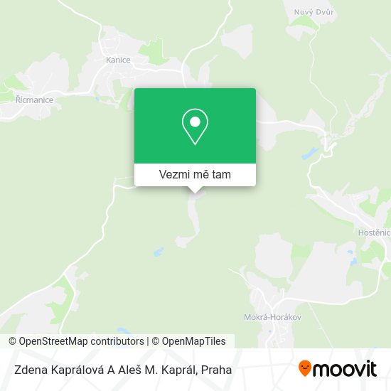 Zdena Kaprálová A Aleš M. Kaprál mapa