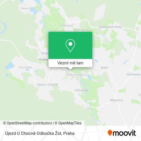 Újezd U Chocně Odbočka Žst mapa