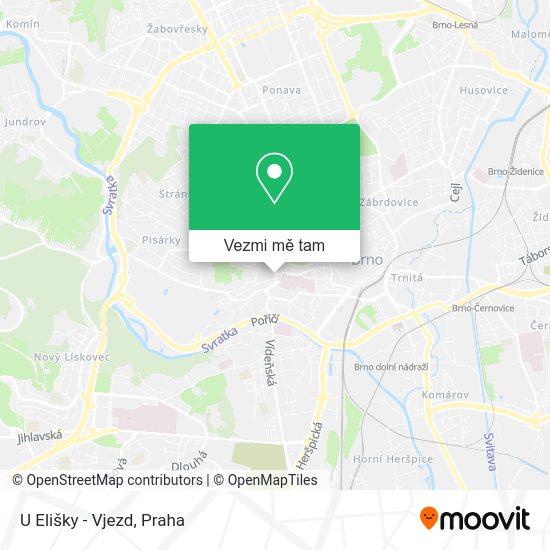 U Elišky - Vjezd mapa