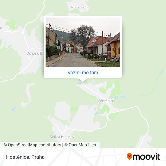 Hostěnice mapa