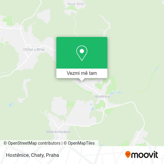 Hostěnice, Chaty mapa