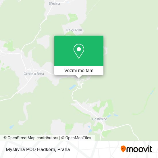 Myslivna POD Hádkem mapa