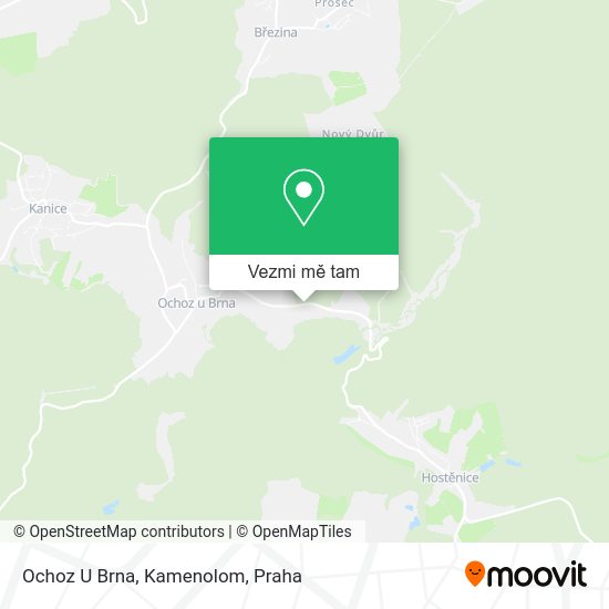 Ochoz U Brna, Kamenolom mapa