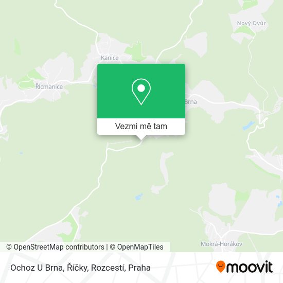Ochoz U Brna, Říčky, Rozcestí mapa