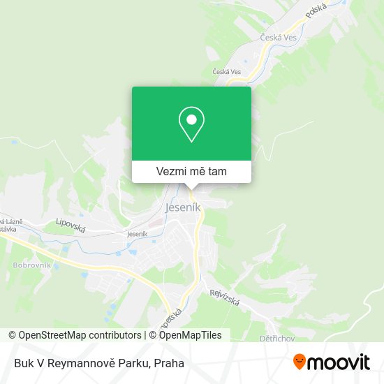 Buk V Reymannově Parku mapa