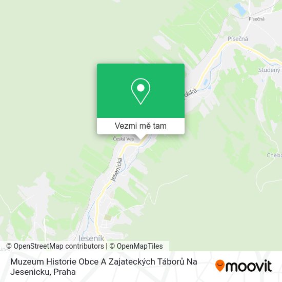 Muzeum Historie Obce A Zajateckých Táborů Na Jesenicku mapa