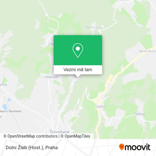 Dolní Žleb (Host.) mapa
