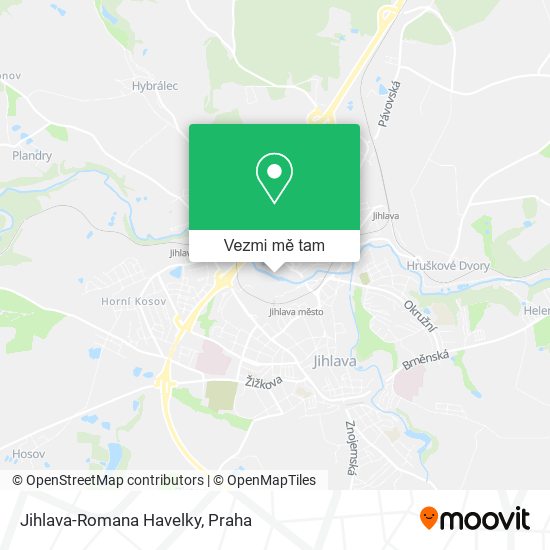 Jihlava-Romana Havelky mapa