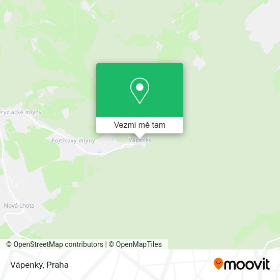 Vápenky mapa
