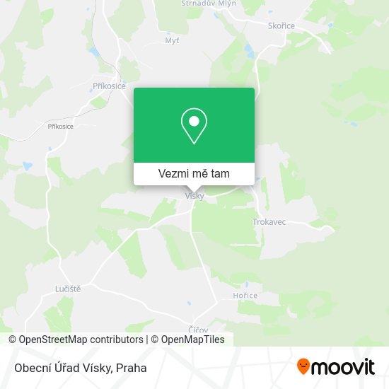 Obecní Úřad Vísky mapa