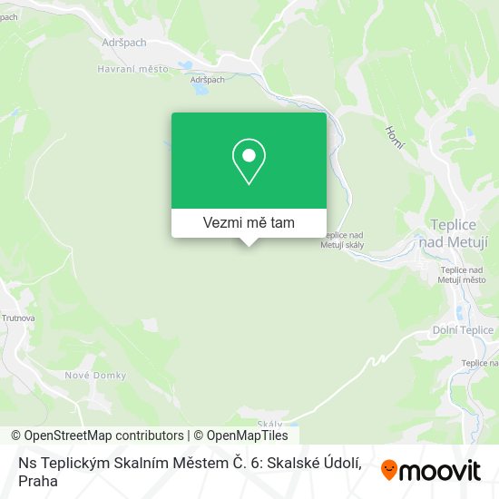 Ns Teplickým Skalním Městem Č. 6: Skalské Údolí mapa