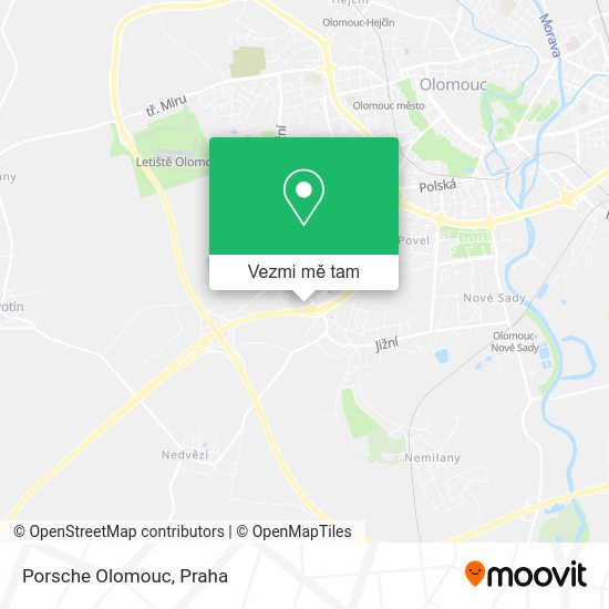 Porsche Olomouc mapa