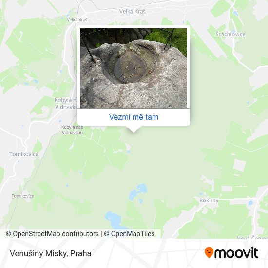 Venušiny Misky mapa