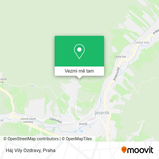 Háj Víly Ozdravy mapa