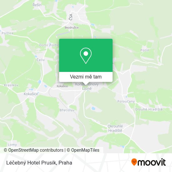 Léčebný Hotel Prusík mapa