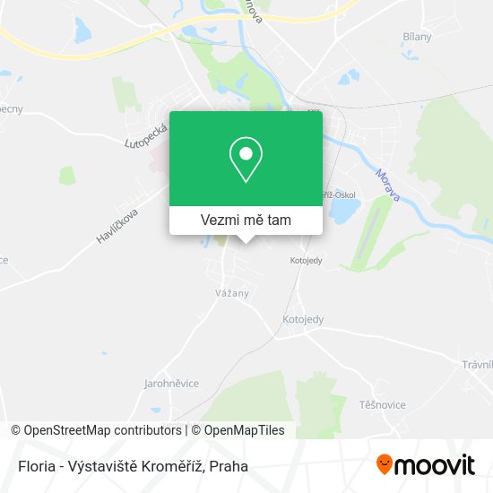 Floria - Výstaviště Kroměříž mapa