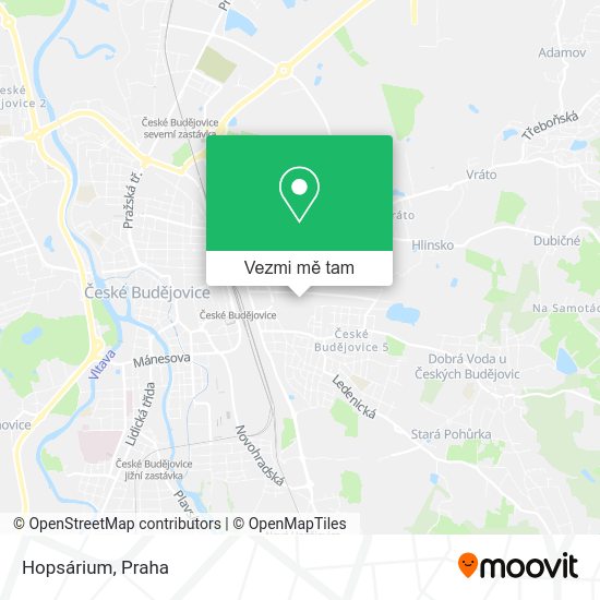 Hopsárium mapa