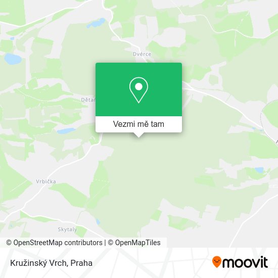 Kružinský Vrch mapa