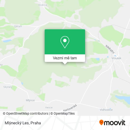 Mlýnecký Les mapa
