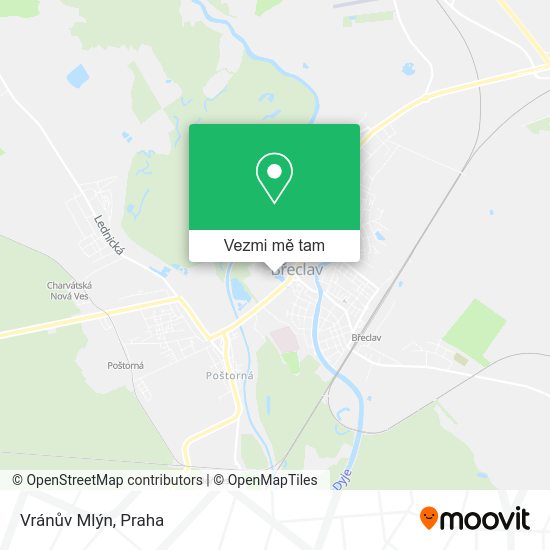 Vránův Mlýn mapa