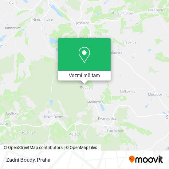 Zadní Boudy mapa