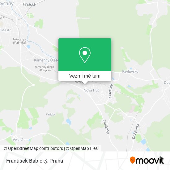 František Babický mapa