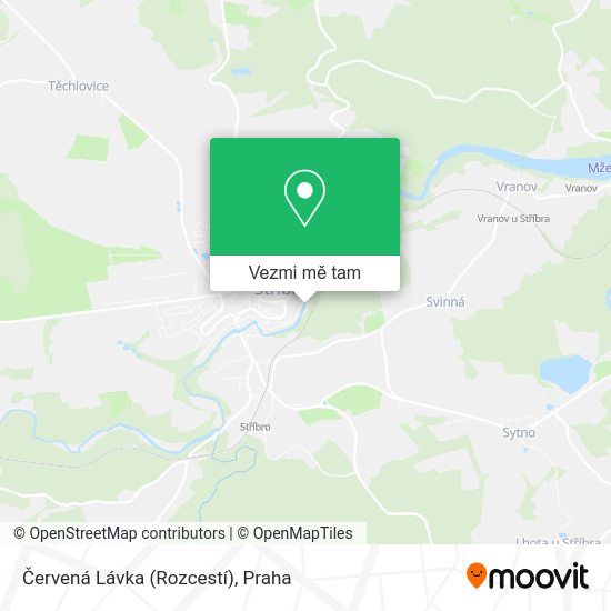 Červená Lávka (Rozcestí) mapa