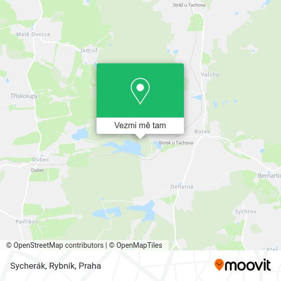 Sycherák, Rybník mapa