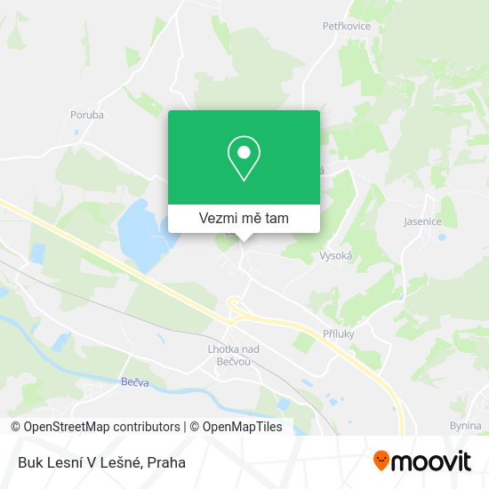 Buk Lesní V Lešné mapa