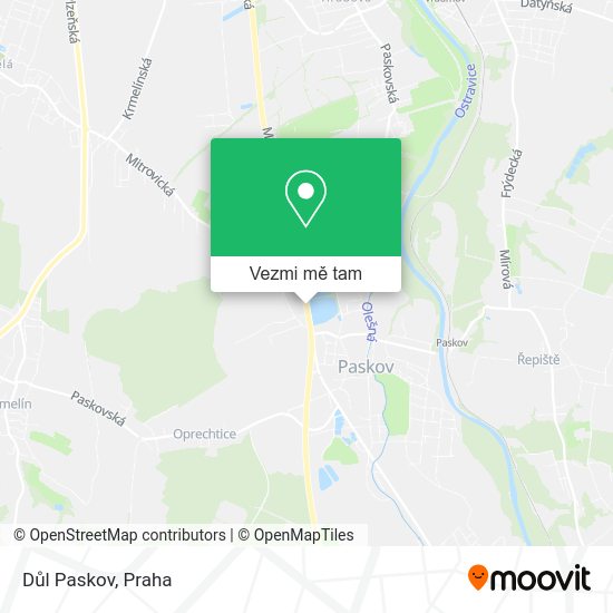 Důl Paskov mapa