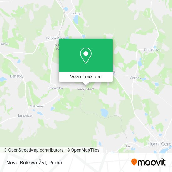 Nová Buková Žst mapa